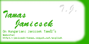 tamas janicsek business card